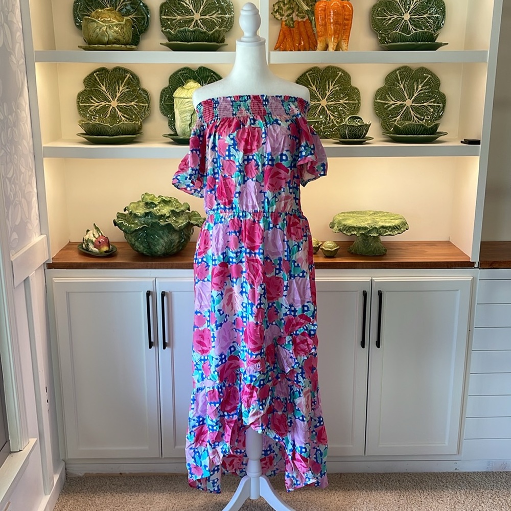 Vineyard Vines Off-Shoulder Hi-Lo Dress Size 14